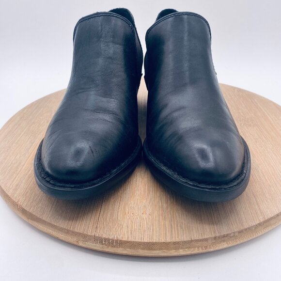 Born Boots Womens 7 Black Leather Pull On Ankle Western Minimalist - Picture 3 of 11